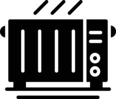 ícone de vetor de glifo de aquecedor elétrico