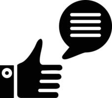ícone de glifo de vetor de bom feedback