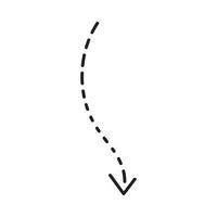 seta ícone vetor mão desenhada. seta esboço artesanal doodle furto para cima símbolo sinal isolado no fundo branco. imagem de ilustração de design de vetor de logotipo simples.