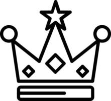 ícone de linha de vetor de coroa