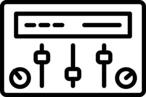 ícone de linha de vetor do painel de controle