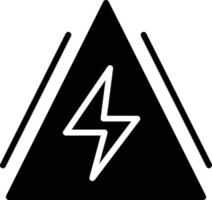 ícone de vetor de glifo de sinal de eletricidade