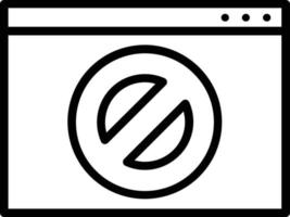 ícone de linha de vetor de proibição
