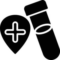 design de ícone de glifo de exame de sangue vetor