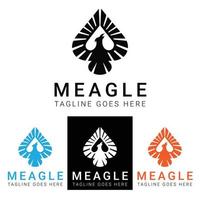 modelo de logotipo de águia meagle vetor
