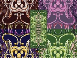 combinação de cores padrão decorativo ornamental vetor