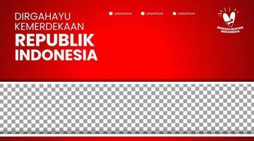 aniversário dia da independência da república indonésia. ilustração de design de modelo de pôster vetor