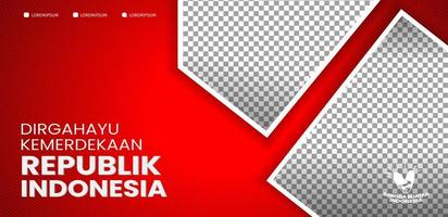 aniversário dia da independência da república indonésia. ilustração de design de modelo de pôster vetor
