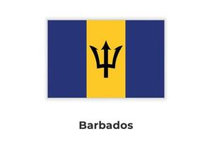 a bandeira nacional de barbados vetor