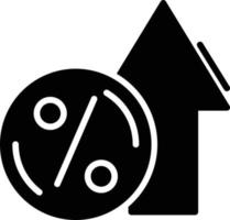ícone de glifo de taxa vetor