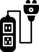 ícone de vetor de glifo de régua de energia