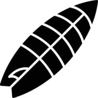 ícone de glifo de prancha de surf vetor