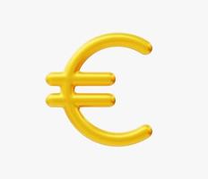 ilustração em vetor ícone de dinheiro euro realista 3D