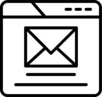 ícone de linha de vetor de correio