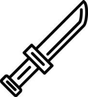 ícone de linha de vetor de faca