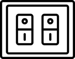 ícone de linha de vetor de interruptor de luz