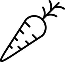 ícone de linha de vetor de cenoura