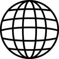 ícone de linha de vetor do mundo