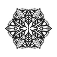 design de mandala floral com padrão ornamental vetor