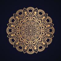 design de fundo de mandala ornamental de luxo dourado vetor