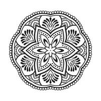 design de mandala floral com padrão ornamental vetor