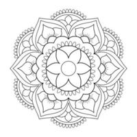 design de mandala com padrão floral de estilo arabesco étnico árabe vetor