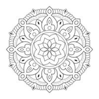 design de mandala com padrão floral de estilo arabesco étnico árabe vetor