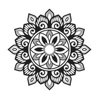 design de mandala floral com padrão ornamental vetor