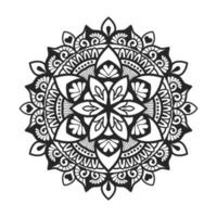 design de mandala floral com padrão ornamental vetor