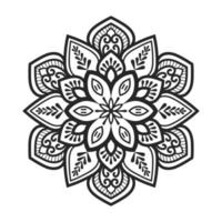 design de mandala floral com padrão ornamental vetor