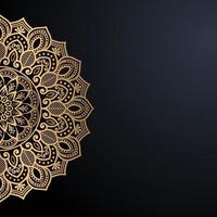 design de fundo mandala ornamental de luxo dourado com padrão de cartão de convite de casamento vintage vetor