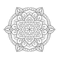 design de mandala com padrão floral de estilo arabesco étnico árabe vetor