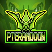 design de mascote de logotipo pteranodon esport vetor