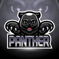 design de mascote de logotipo panther esport vetor