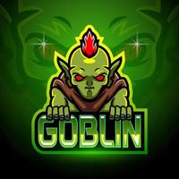 design de mascote de logotipo goblin esport vetor