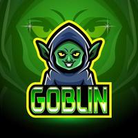 design de mascote de logotipo goblin esport vetor