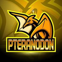 design de mascote de logotipo pteranodon esport vetor