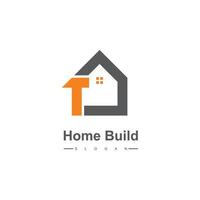 construção de casas, logotipo da empresa imobiliária vetor