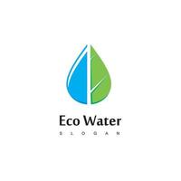 modelo de logotipo de água ecológica vetor