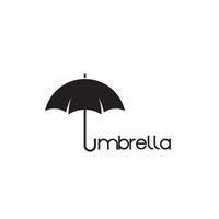 modelo de logotipo de guarda-chuva vetor