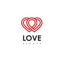 modelo de design de logotipo de amor vetor
