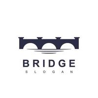 modelo de design de logotipo de ponte vetor
