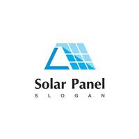 logotipo da célula solar, símbolo de energia verde vetor