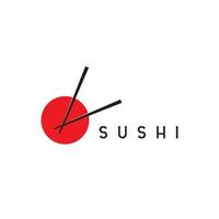 modelo de design de logotipo de sushi vetor