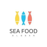 modelo de logotipo de frutos do mar vetor