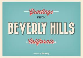 Ilustração retro do cumprimento de Beverly Hills do estilo vetor