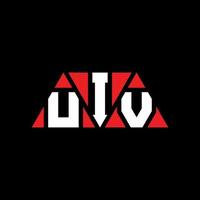 design de logotipo de letra de triângulo uiv com forma de triângulo. monograma de design de logotipo de triângulo uiv. modelo de logotipo de vetor de triângulo uiv com cor vermelha. logotipo triangular uiv logotipo simples, elegante e luxuoso. uiv