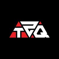 design de logotipo de letra de triângulo tzq com forma de triângulo. monograma de design de logotipo de triângulo tzq. modelo de logotipo de vetor de triângulo tzq com cor vermelha. logotipo triangular tzq logotipo simples, elegante e luxuoso. tzq
