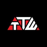 design de logotipo de letra de triângulo ttw com forma de triângulo. monograma de design de logotipo de triângulo ttw. modelo de logotipo de vetor de triângulo ttw com cor vermelha. ttw logotipo triangular simples, elegante e luxuoso. ttw
