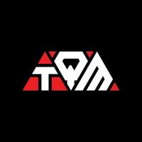 design de logotipo de letra de triângulo tqm com forma de triângulo. monograma de design de logotipo de triângulo tqm. modelo de logotipo de vetor de triângulo tqm com cor vermelha. logotipo triangular tqm logotipo simples, elegante e luxuoso. tqm